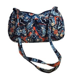 Vera Bradley Paisley Bella Purse Small Crossbody Zipper closure strap